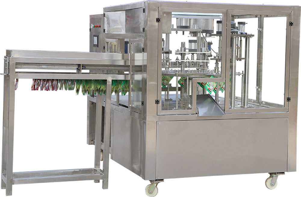 QCFD-4800氣動(dòng)式自立袋鎖扣封口機(jī)